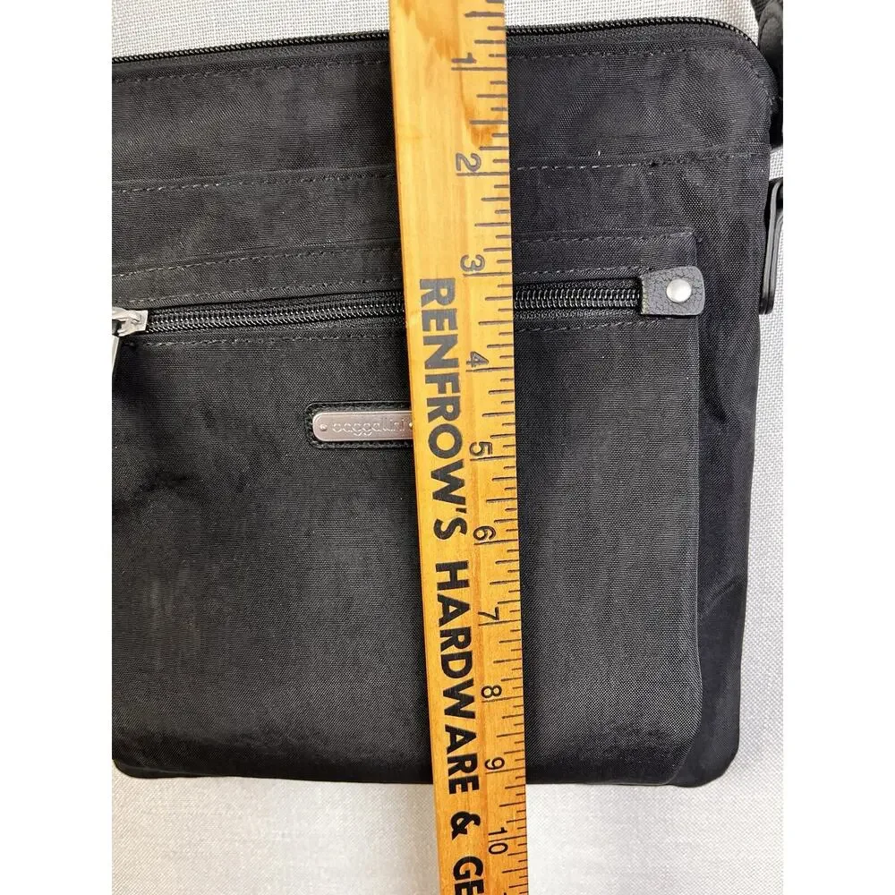 baggallini Crossbody Bag Black RFID Protection Organization Antibacterial Pocket
